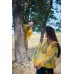 Embroidered blouse "Black&Yellow" 